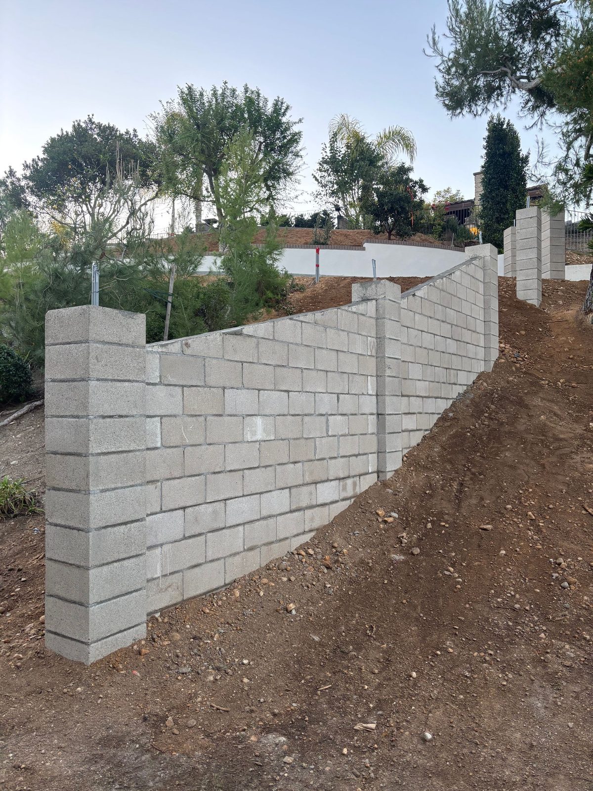 After: finished, grouted block wall, ready for veneer